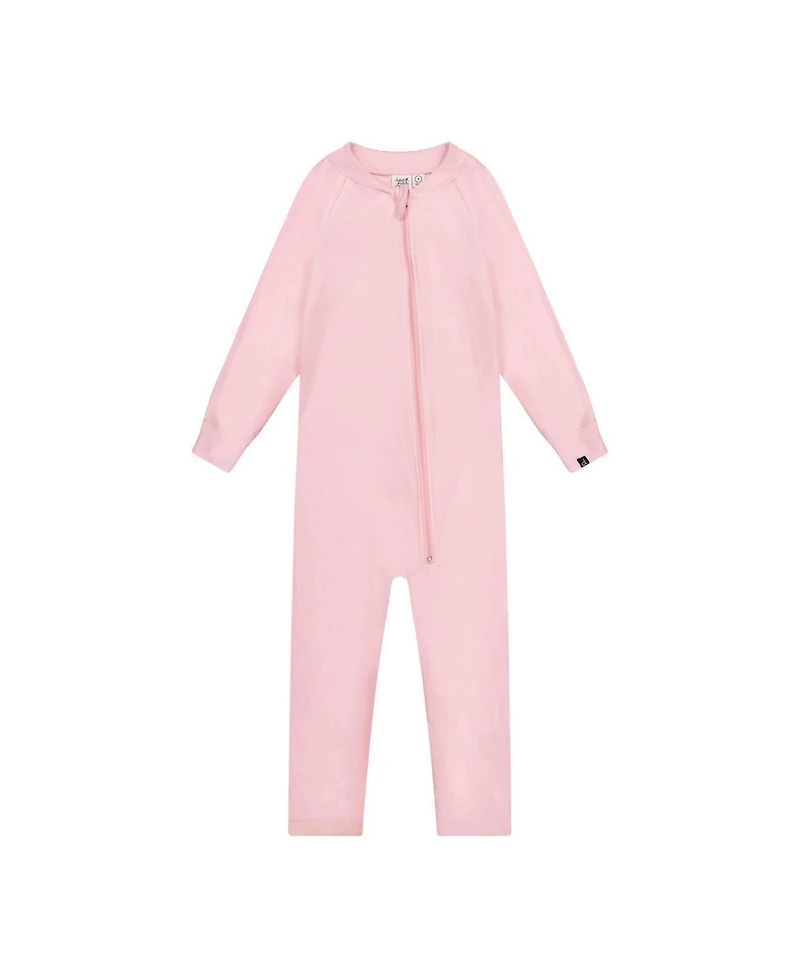 Deux par Little and Big Girl ( 6b to 14 ) One Piece Thermal Underwear Pale