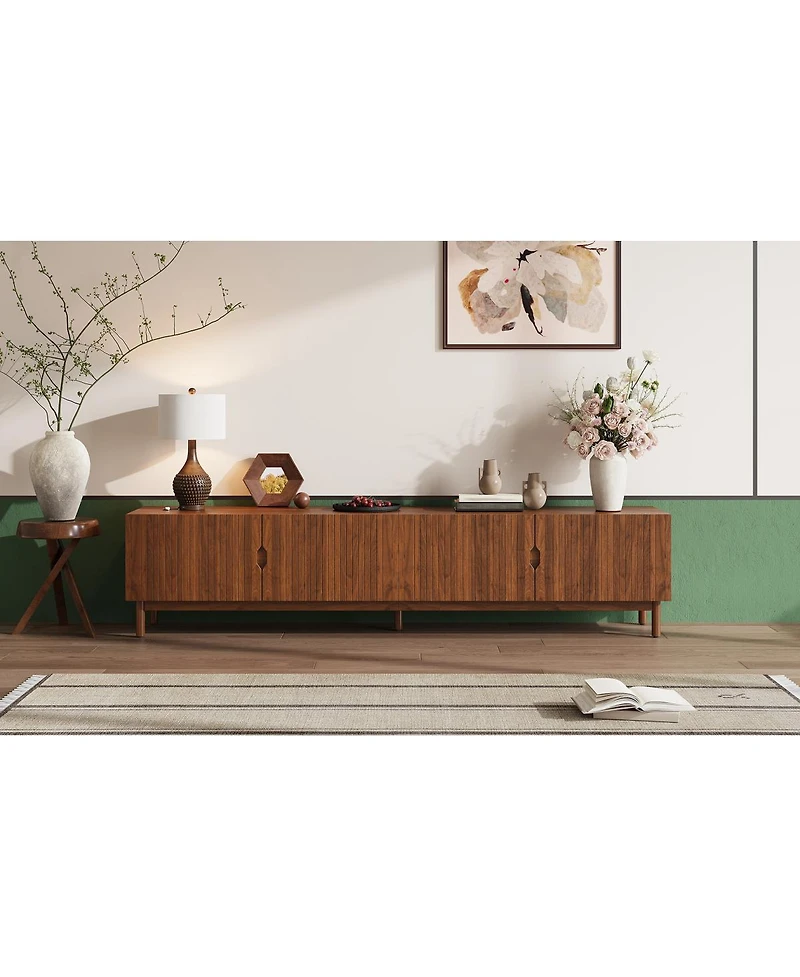 Streamdale Furniture 87-Inch Tv Stand for TVs up to 90", Media Console with 4 Cabinets