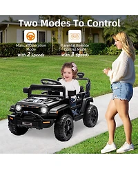 homfan 12V Ride On Truck with Remote Control and Led Headlights, Ages 3-5