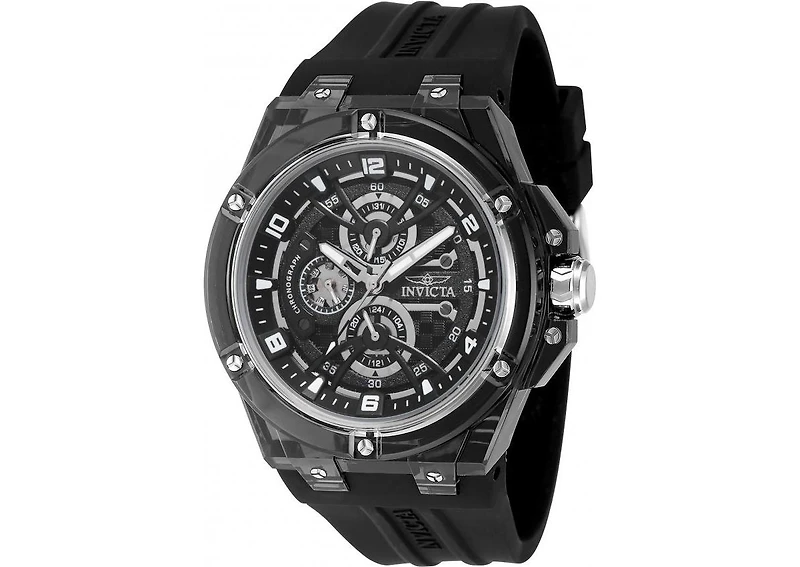 Invicta Men's 48803 Invicta Racing Saphirex Quartz Chronograph Black Dial Watch