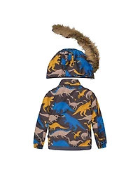 Deux par Toddler Boy (2T-5T) Two Piece Play Snowsuit Dinosaur Print with Pants