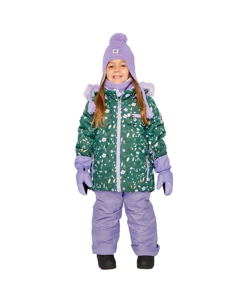 Deux par Toddler Girl (2T-3T) Two Piece Play Snowsuit Mini Flower Print