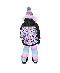 Deux par Little and Big Girl (6-14) Two Piece Play Snowsuit Floral Print with Gradient Pants