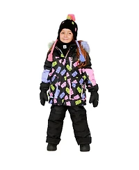 Deux par Little and Big Girl (6-14) Two Piece Play Snowsuit Gummy Bear Print
