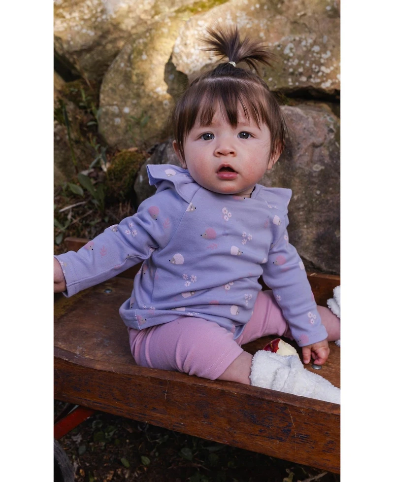 Deux par Baby Girl ( 3M to 24 M ) Cotton Tunic and Legging Set Hedgehog Print