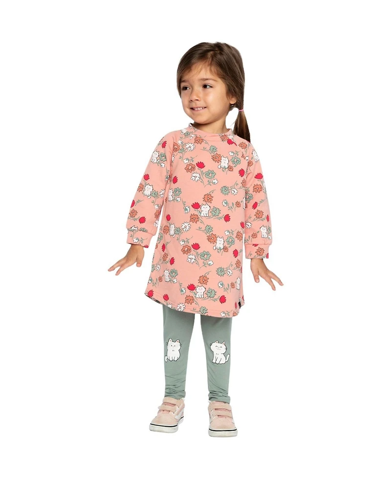 Deux par Little and Big Girl(6-8) Cotton Leggings Sage