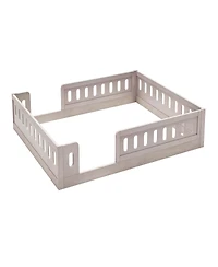 Streamdale Furniture Wood Platform Bed with Guardrail