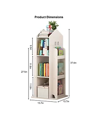 Streamdale Furniture 4-Tier 360 Rotating Floor Standing Bookshelf