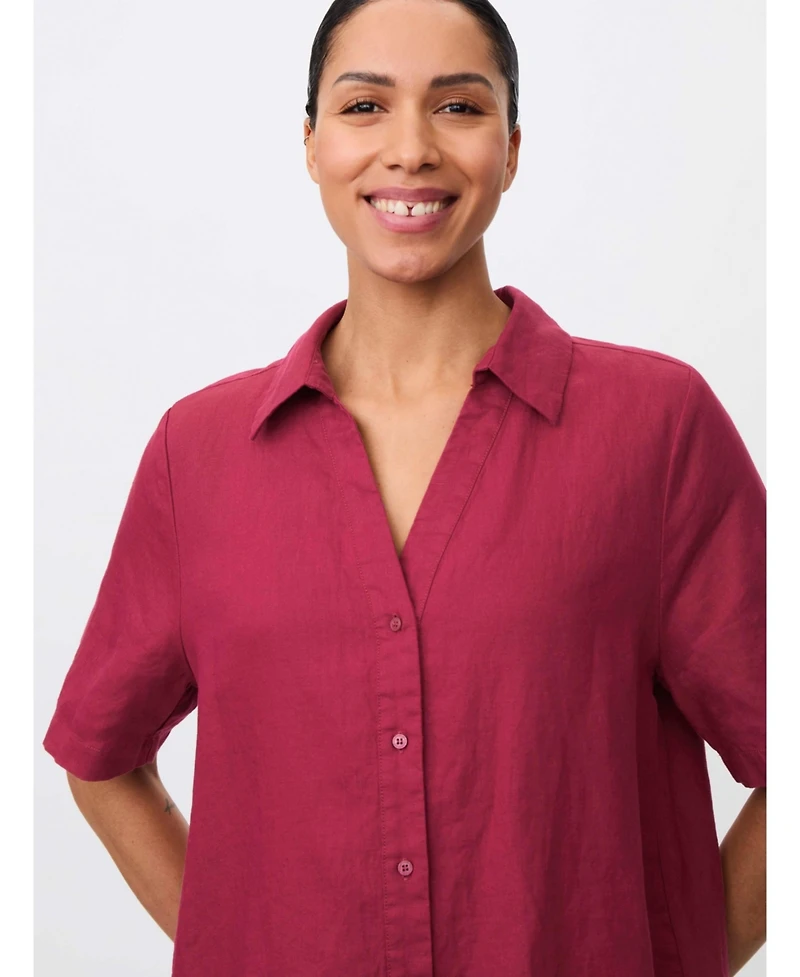 Masai Copenhagen Women's Mairyssa Smock Back Linen Shirt