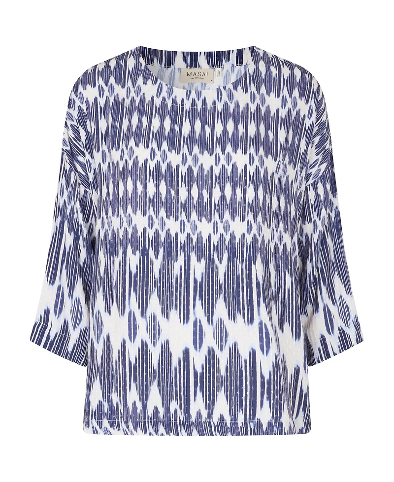 Masai Copenhagen Women's Mabecca Printed Fluid Drape Blouse
