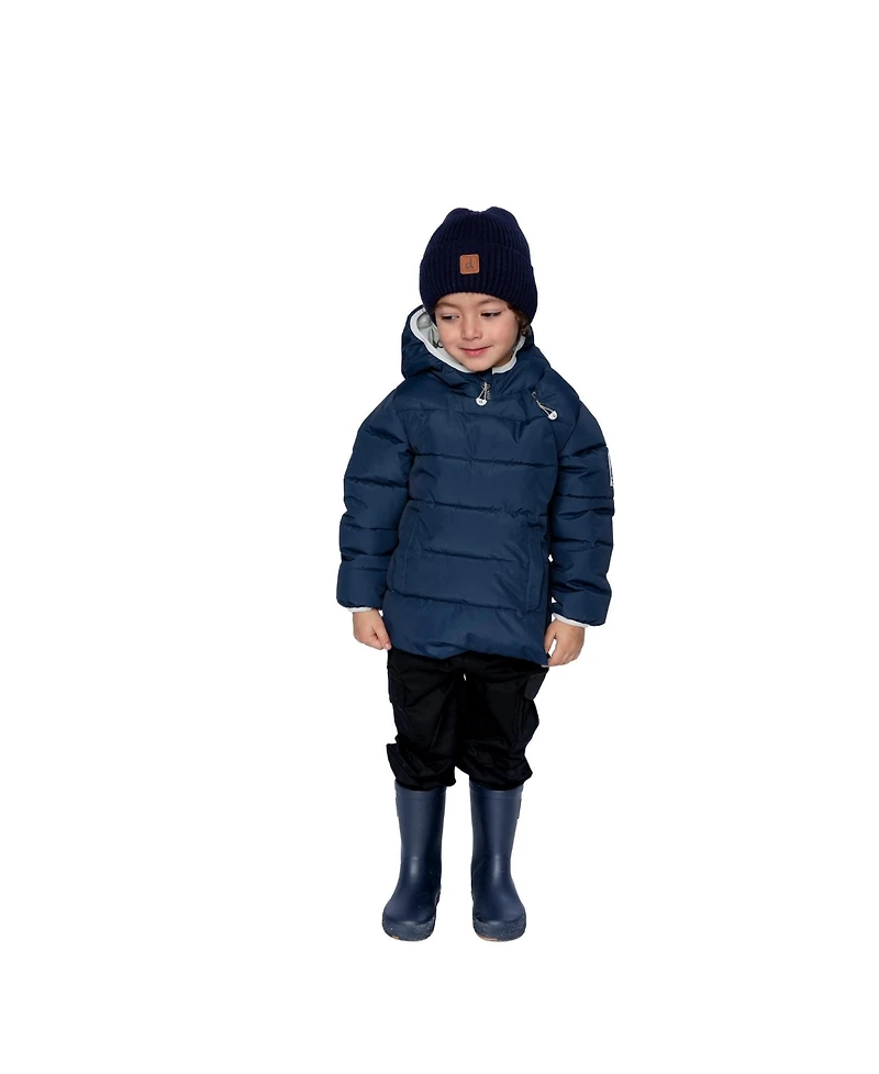 Deux par Toddler Unisex ( 2T To 5T ) Winter Jacket Adapted for Car Seats Dark