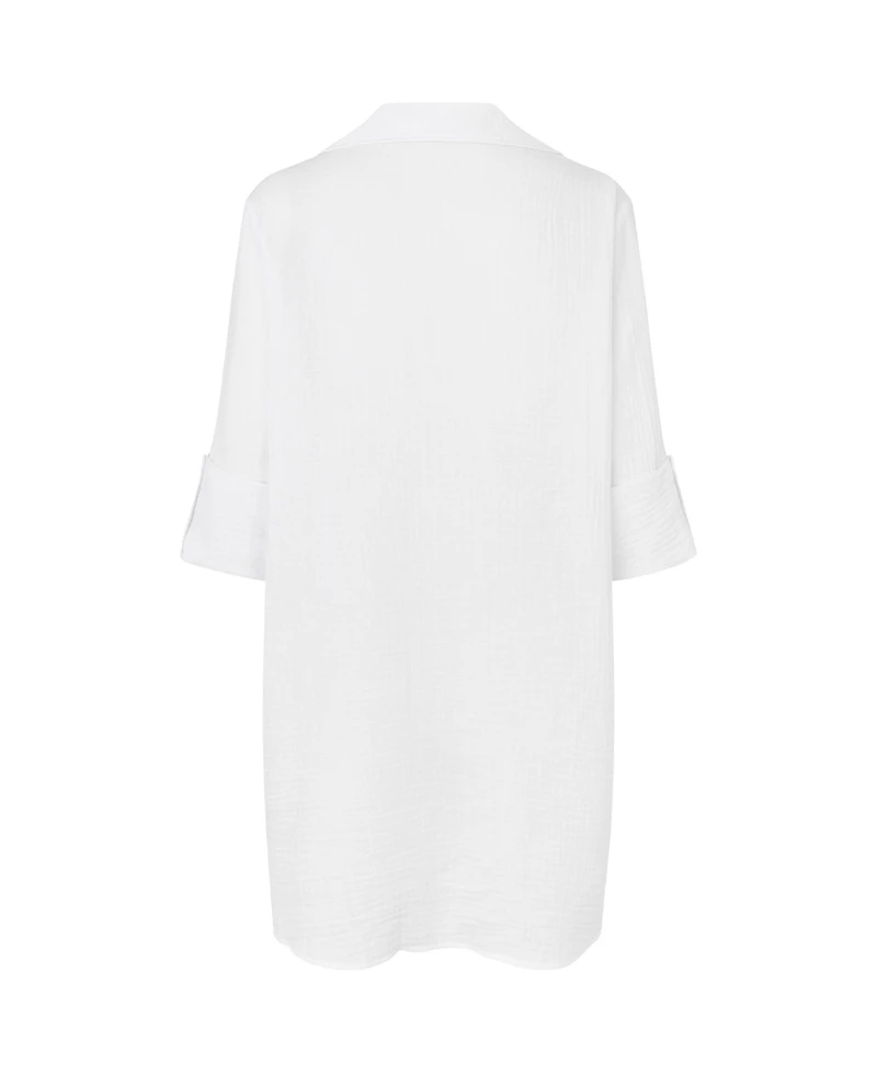 Masai Copenhagen Women's Mairara Seersucker Button-Front 3/4-Sleeve Shirt