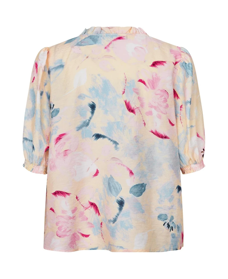 Masai Copenhagen Women's MaDanessa Floral-Print V-Neck Ruffle-Trim Blouse