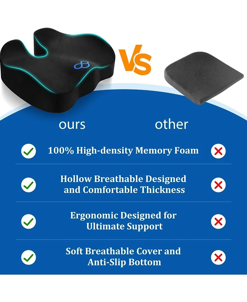Gnuadz Gel chair cushion Office Memory Foam Anti-slip