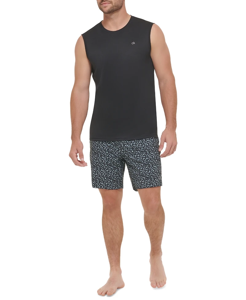 Calvin Klein Men's Crewneck Logo Rash Guard