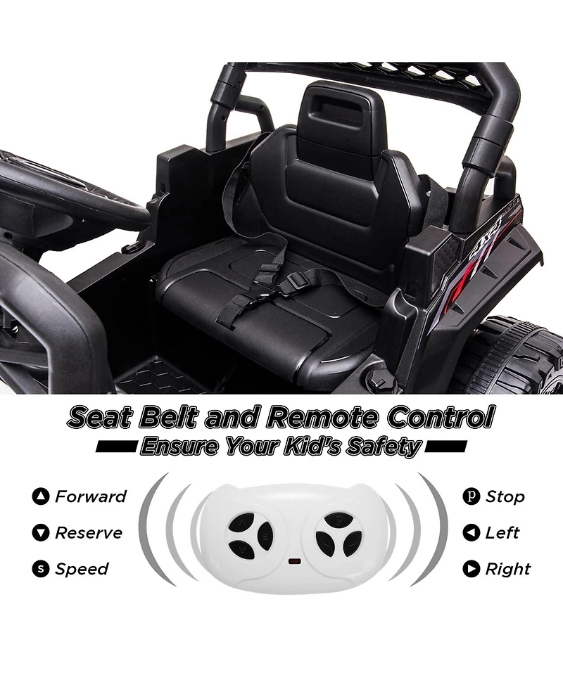 homfan 12V Kids Electric Ride On Utv Truck with Parental Remote Control, Spring Suspension, Ages 3-8