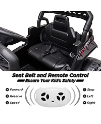 homfan 12V Kids Electric Ride On Utv Truck with Parental Remote Control, Spring Suspension, Ages 3-8