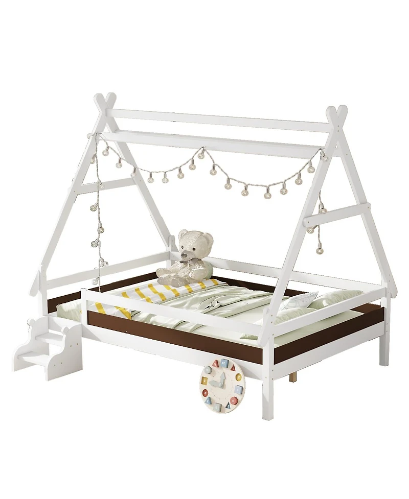 Streamdale Furniture Full House Platform Bed with Stairs