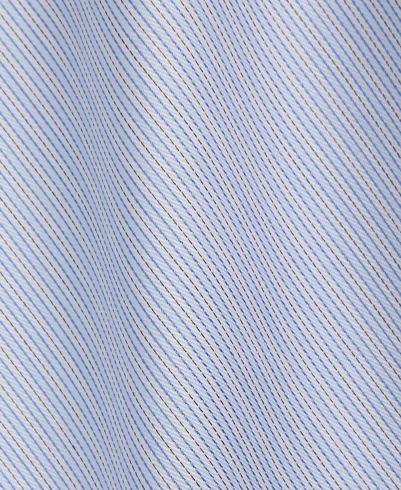 Calvin Klein Men's Refined Cotton Stretch Striped Dress Shirt