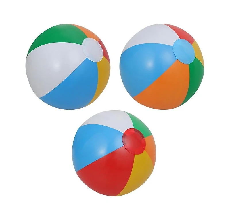 homfan 18-Pack Inflatable 8" Beach Balls with Heat-Welded Seams, Ages 3+