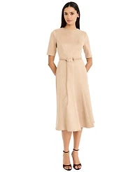 Maggy London Women's Short-Sleeve Fit and Flare Dress