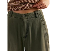 Free People Women's Mid-Rise Slouchy Barrel-Leg Trousers
