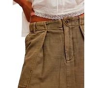 Free People Women's Utility A-Line Mini Skirt