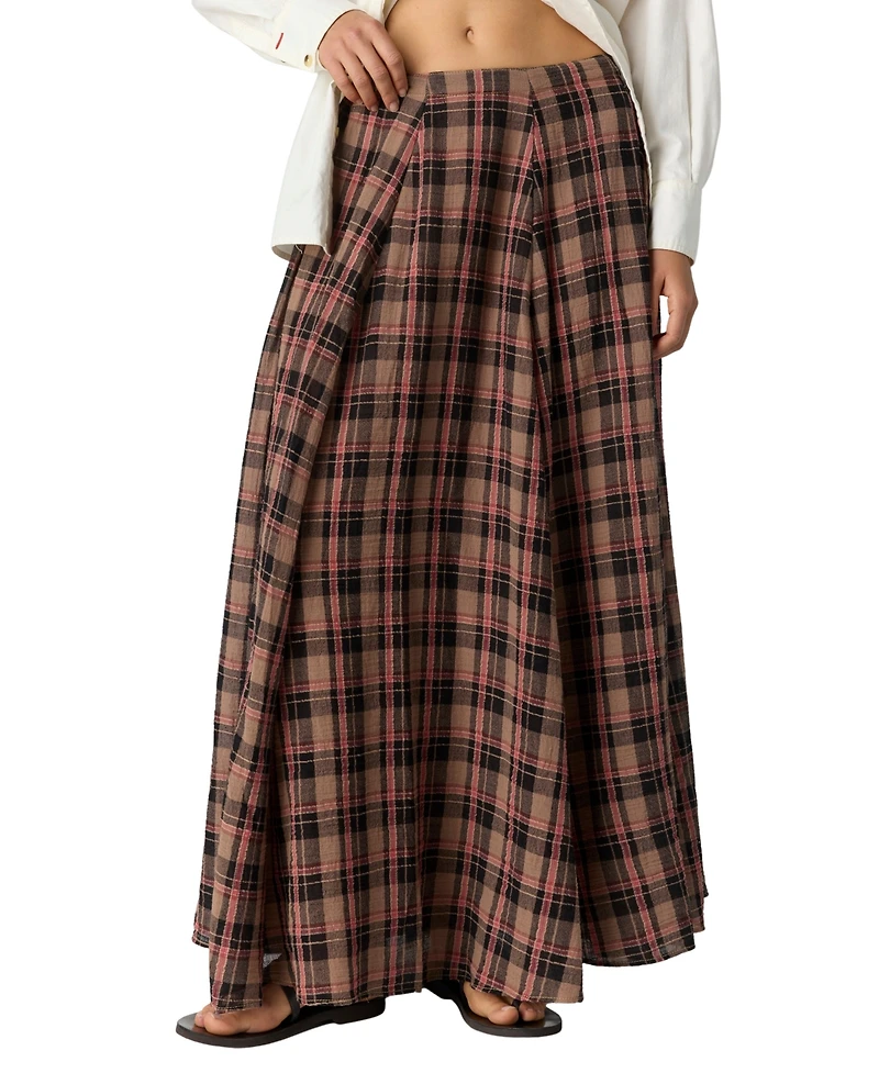 Free People Women's A-Line Pleated Maxi Skirt