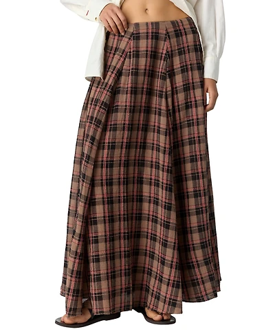 Free People Women's A-Line Pleated Maxi Skirt