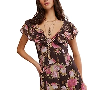 Free People Women's Free-Est Ruffle-Trim V-Neck Maxi Dress