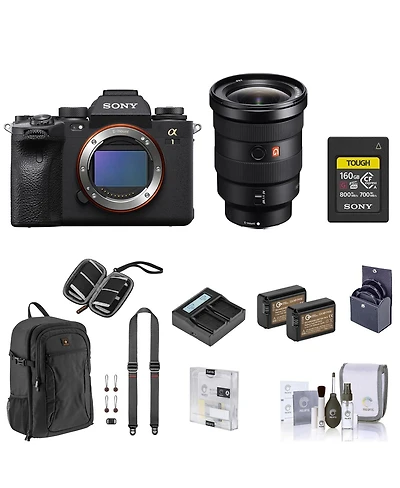 Sony Alpha 1 Mirrorless Camera with Fe 50mm f/1.2 G Master Lens, Bundle with 160GB CFexpress Memory Card, Backpack, Strap, 2x Battery, Charger