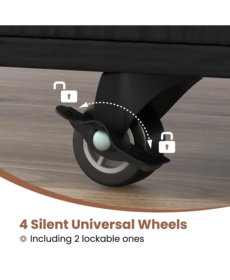 Mecale 5-Drawer Mobile File Cabinet with Lockable Wheels