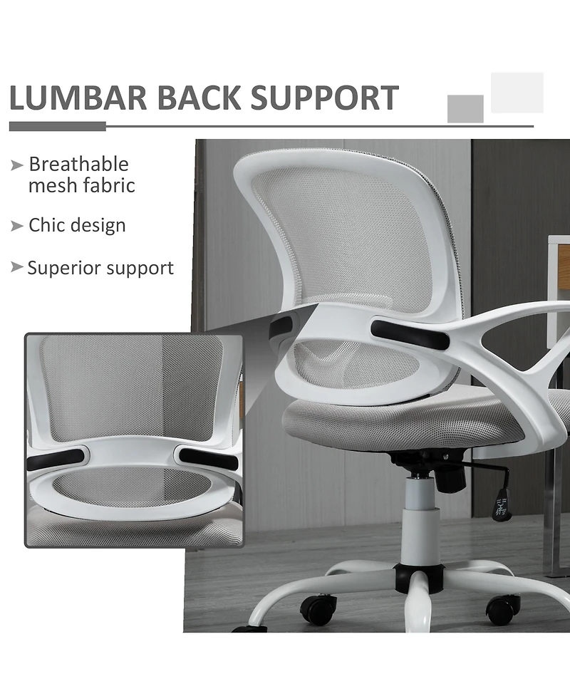 Homcom Ergonomic Mesh Office Chair with Adjustable Height, Desk Chair