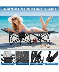 Aofar Camping Folding Bed Thick Mattress Portable Sleeping