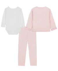 Tommy Hilfiger Baby Girls' Long-Sleeve Jacket, Bodysuit and Pants, 3-Piece Set