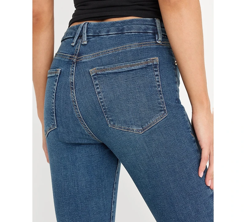 Good American Women's Legs Skinny Mid Rise Jeans