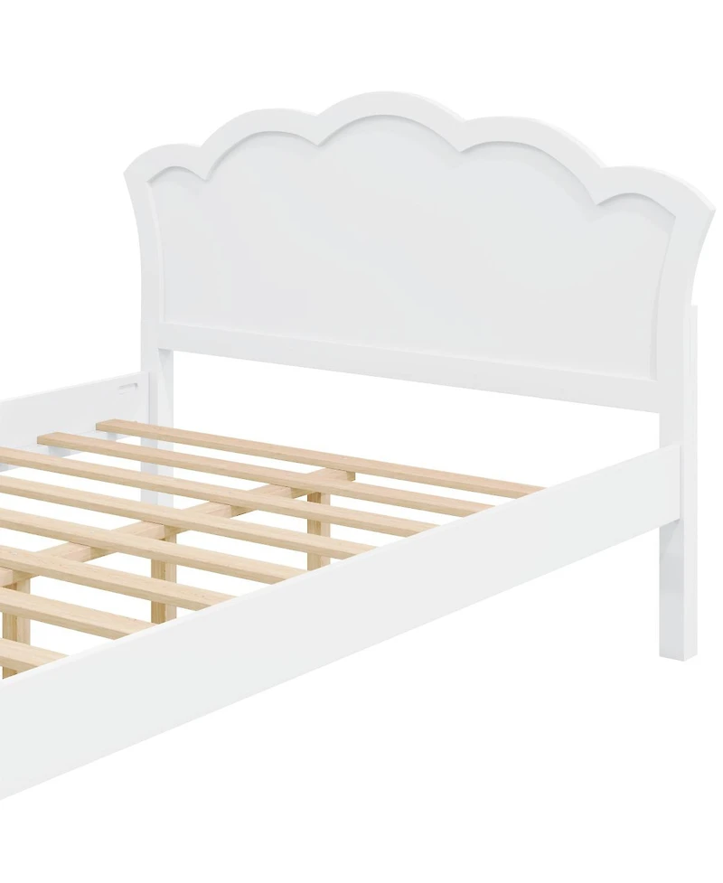 Streamdale Furniture Wood Platform Bed with Headboard