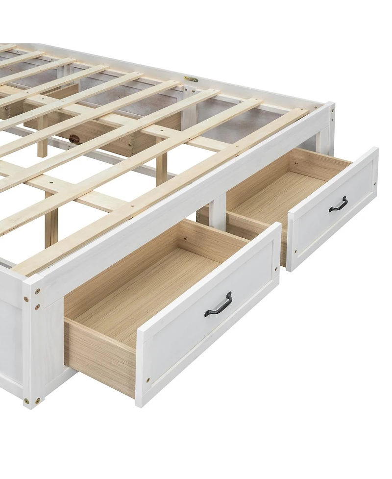 Streamdale Furniture Platform Bed 6 Drawers