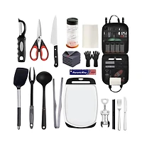 Piscifun Waterproof Camping Kitchen Organizer with Paper Towel Holder Multi Pocket Large Capacity Outdoor Cooking Utensil Storage Bag