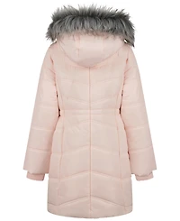 Calvin Klein Girls' 7-16 Aerial Hooded Puffer Jacket