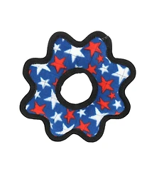 Tuffy Medium Gear Ring Star, Plush Squeaky Dog Toy
