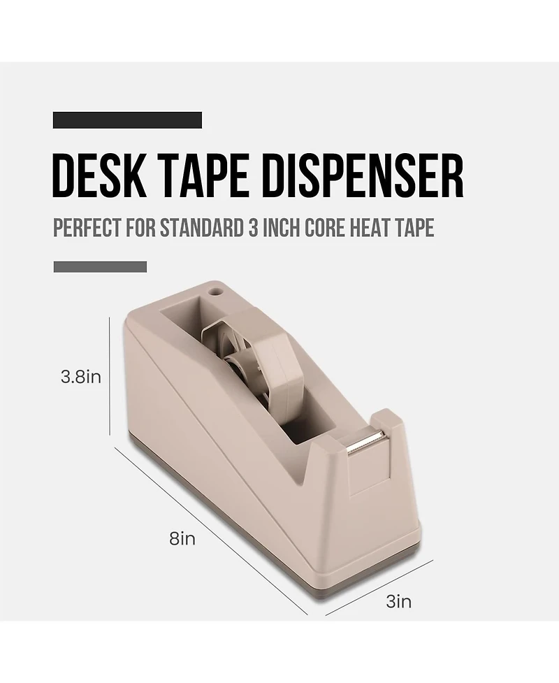 Danrong 2 Pack Desktop Tape Dispenser With 3 Inch Core Office Craft Supplies