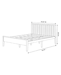Sunset Living Furniture Scandinavian Queen-Size Bed with Slatted Headboard
