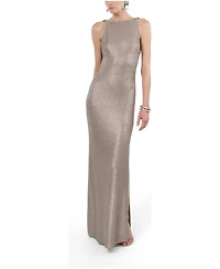 Nocturne Women's Sequin Open Back Maxi Dress