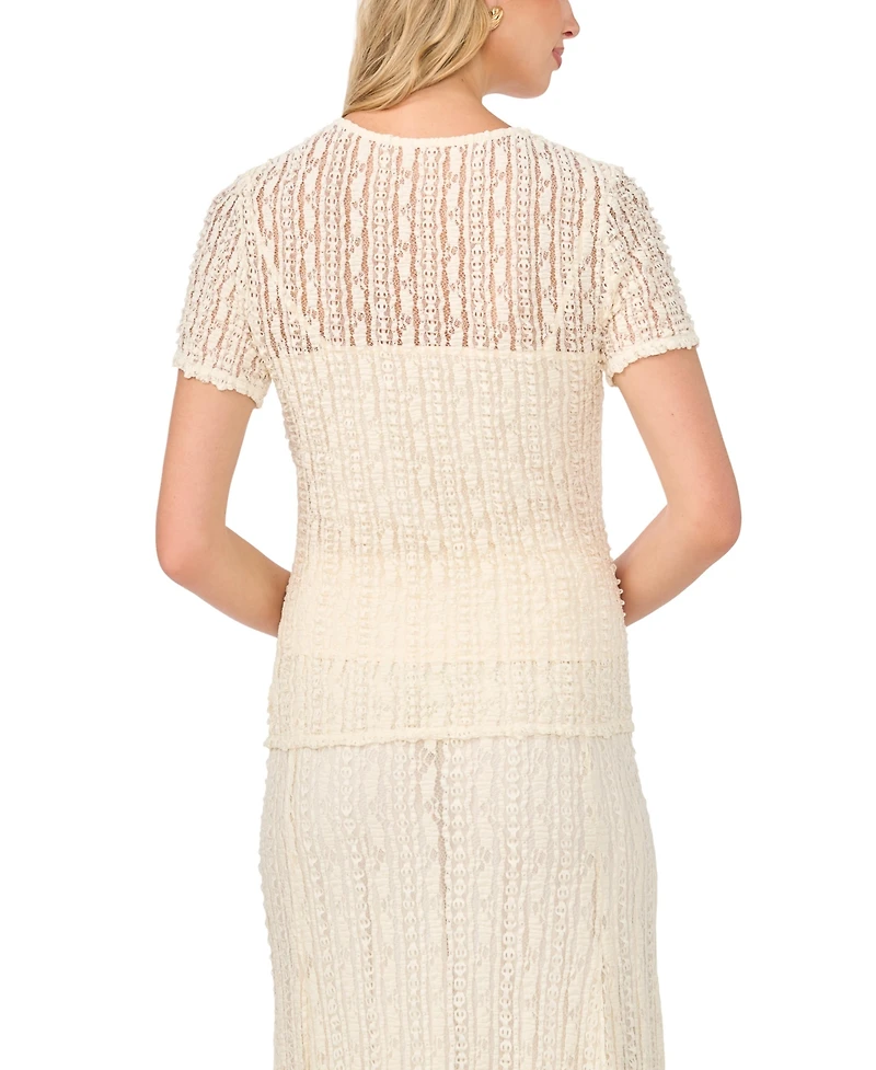 Vince Camuto Women's Crewneck Short-Sleeve Top
