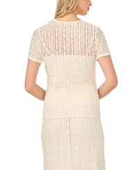 Vince Camuto Women's Crewneck Short-Sleeve Top