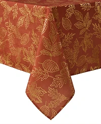 Lenox Metallic Falling Leaves Foil Rectangular Tablecloth, 60" x 102"