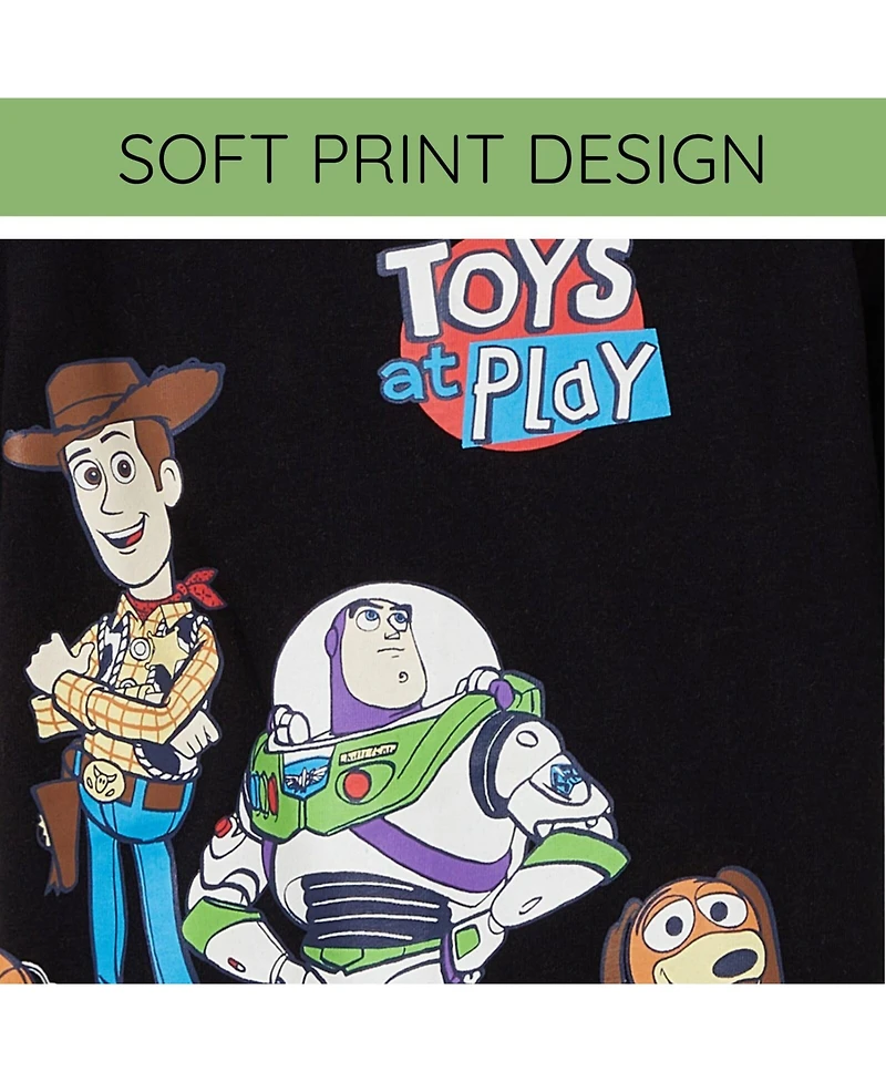 Disney Pixar Toddler Boys Toy Story Woody Buzz Lightyear Bo Peep Rex Athletic T-Shirt Mesh Shorts Outfit Set to
