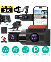 Neewer 2K Night Vision 3-Channel Dash Cam