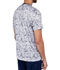 Society of Threads Men's Regular Fit Paisley Print Performance T-Shirt